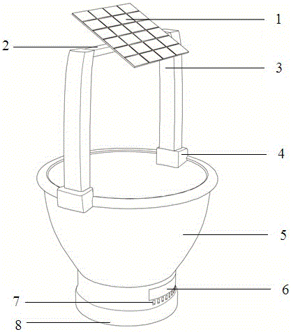 A sun-tracking solar pm2.5 detection flowerpot and method