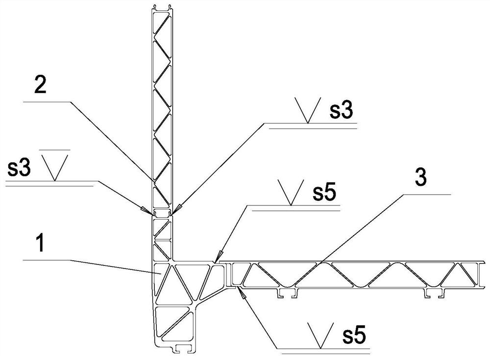Connecting structure for underframe edge beam and side wall of straddle-type monorail vehicle body
