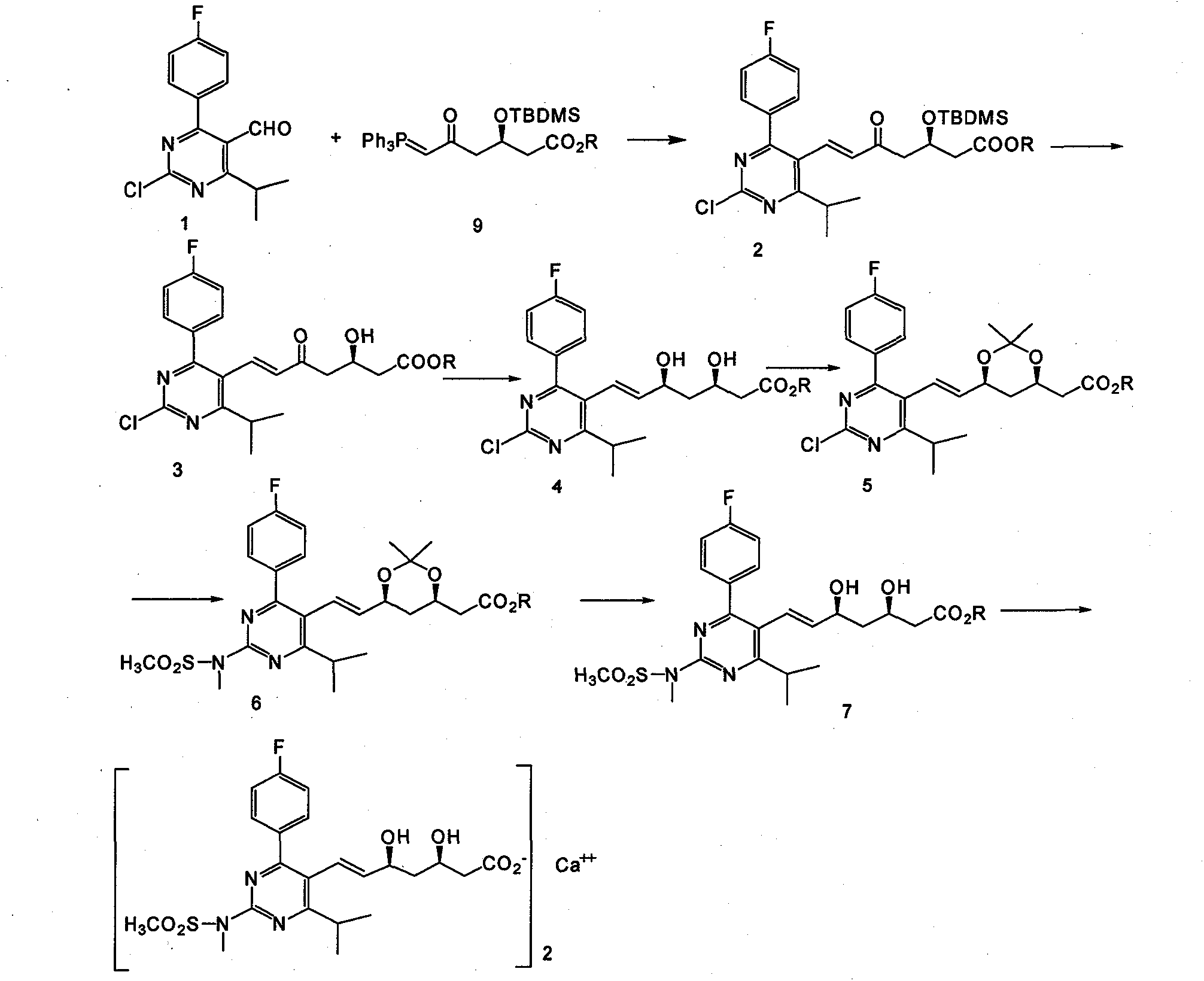 Method for preparing rosuvastatin calcium