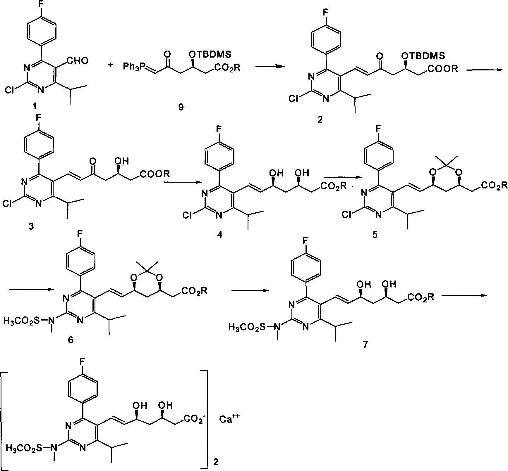 Method for preparing rosuvastatin calcium