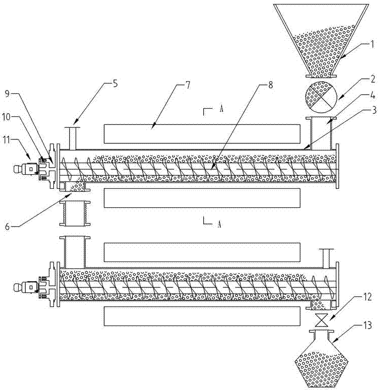 A continuous and rapid drying device for grain