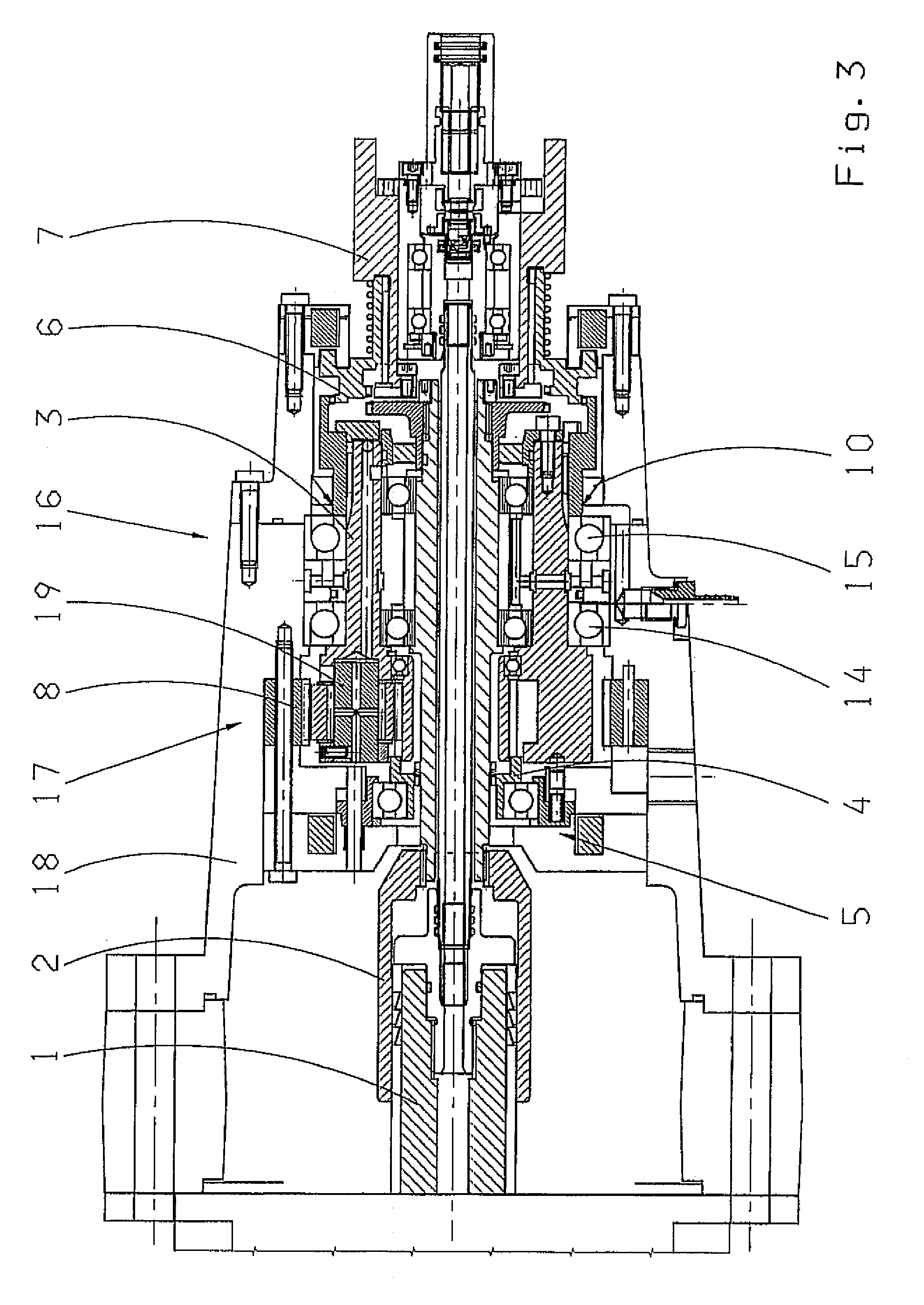Two-stage machine tool gearing, in particular spindle gearing