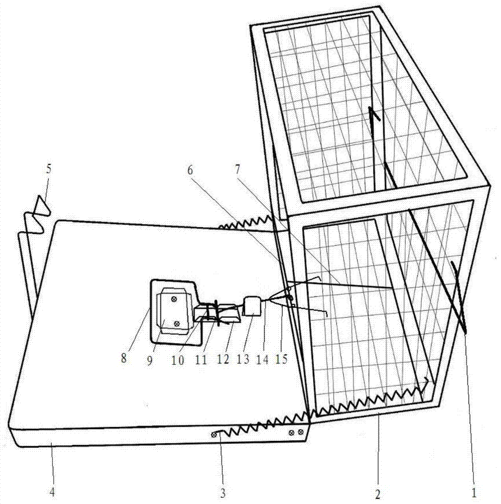 Mouse trapping cage
