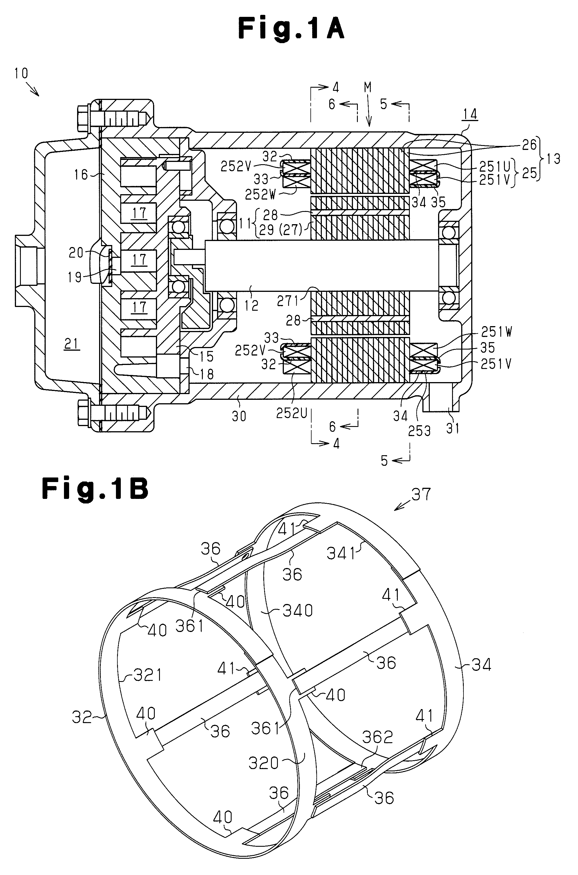 Interphase insulating sheet of rotating electric machine, and electric compressor