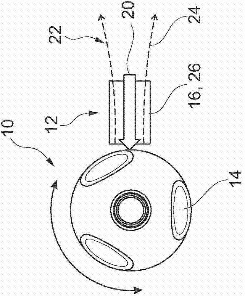 Method for sucking printing ink, printing device, and print head for same and