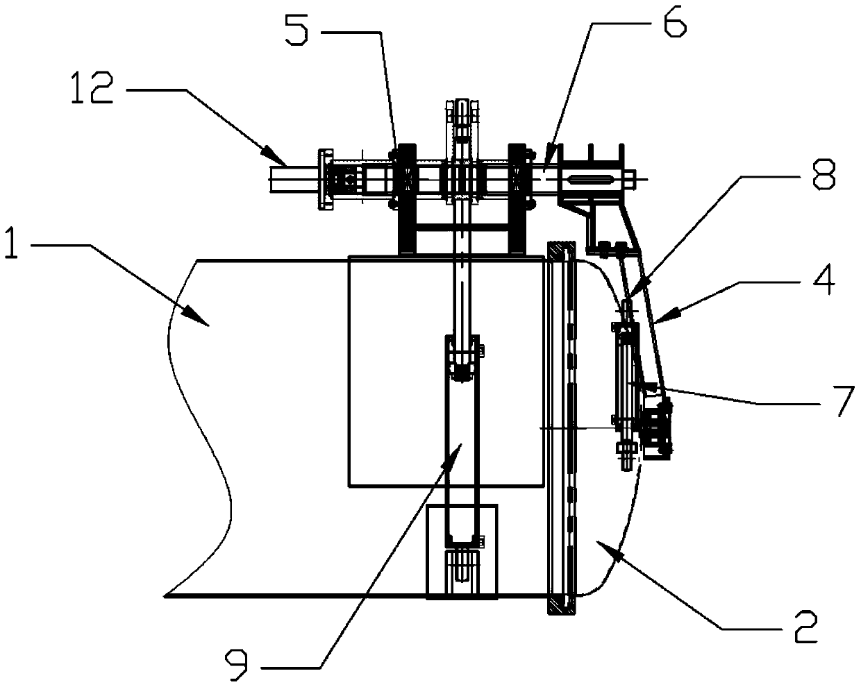 Rapid opening device for puffing equipment