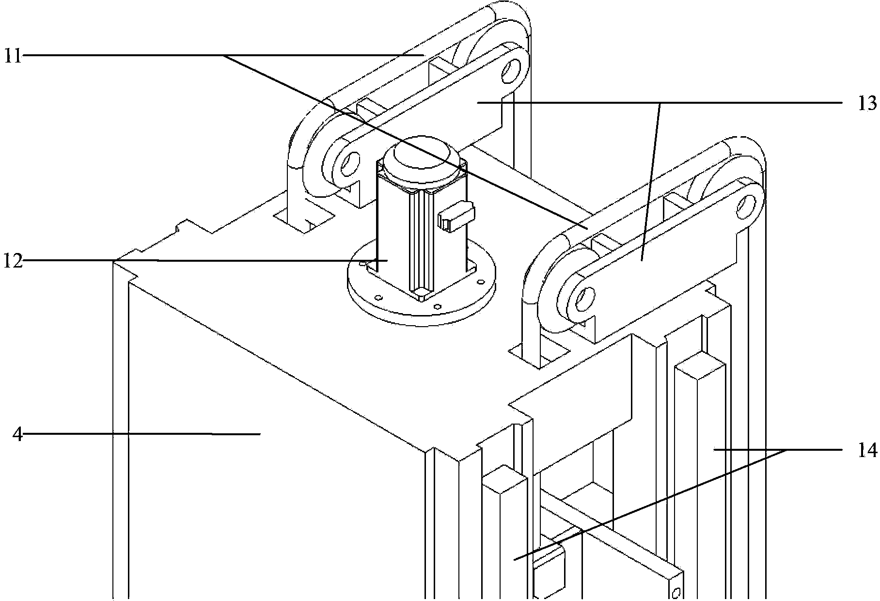 Flexible automatic feeding and blanking mechanism of manual pallet truck
