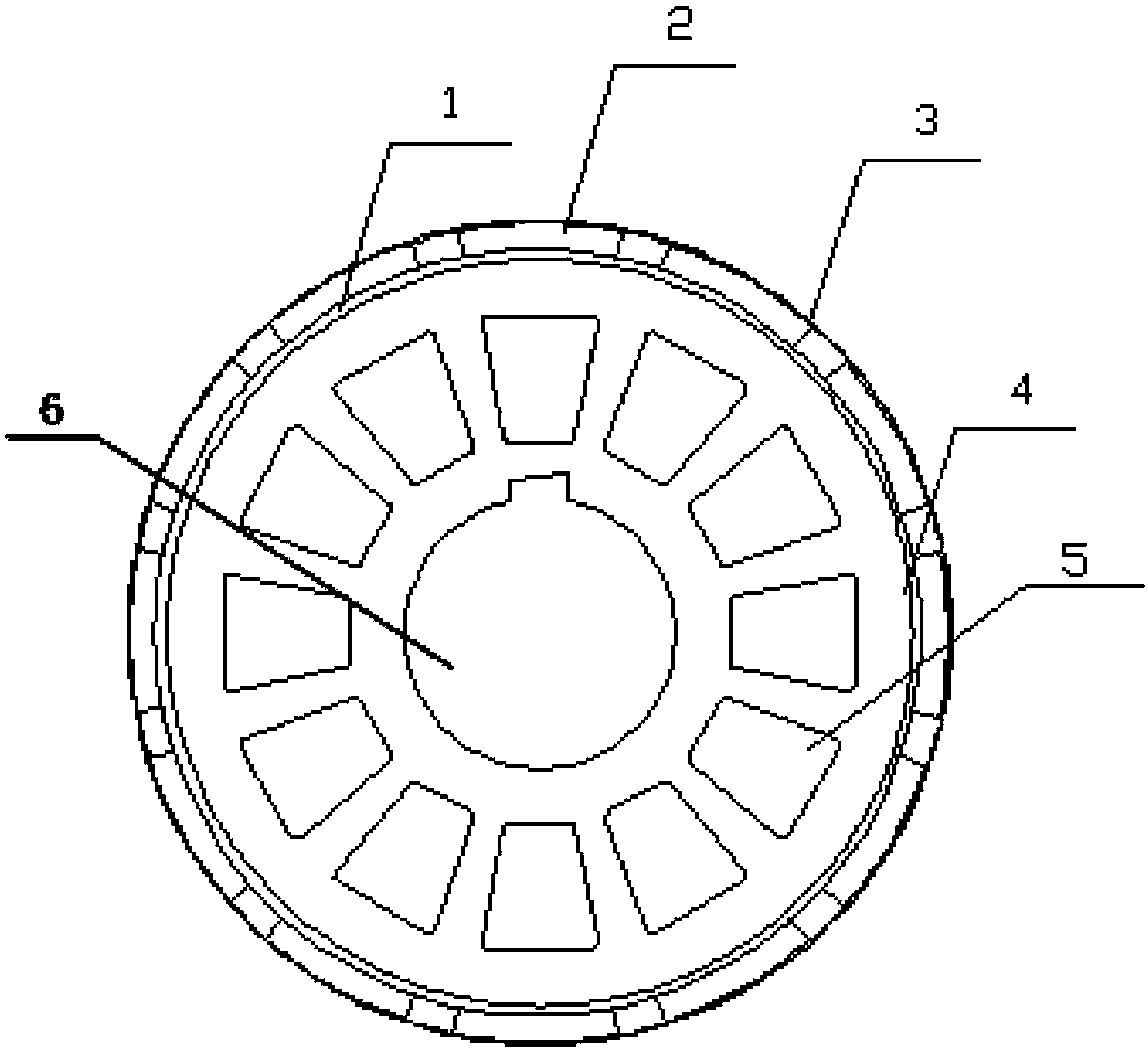 Permanent magnet motor rotor