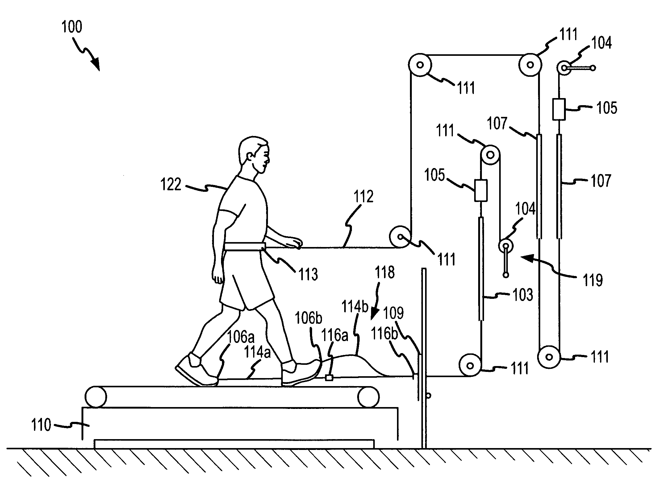 Force assistance device for walking rehabilitation therapy