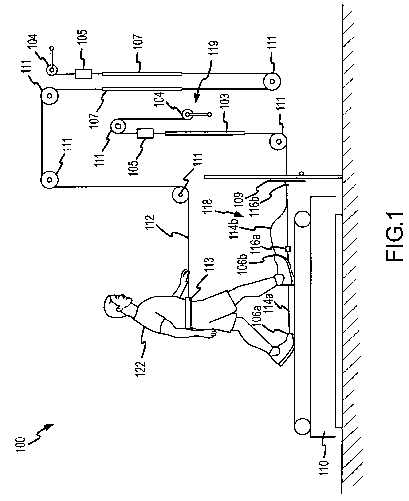 Force assistance device for walking rehabilitation therapy