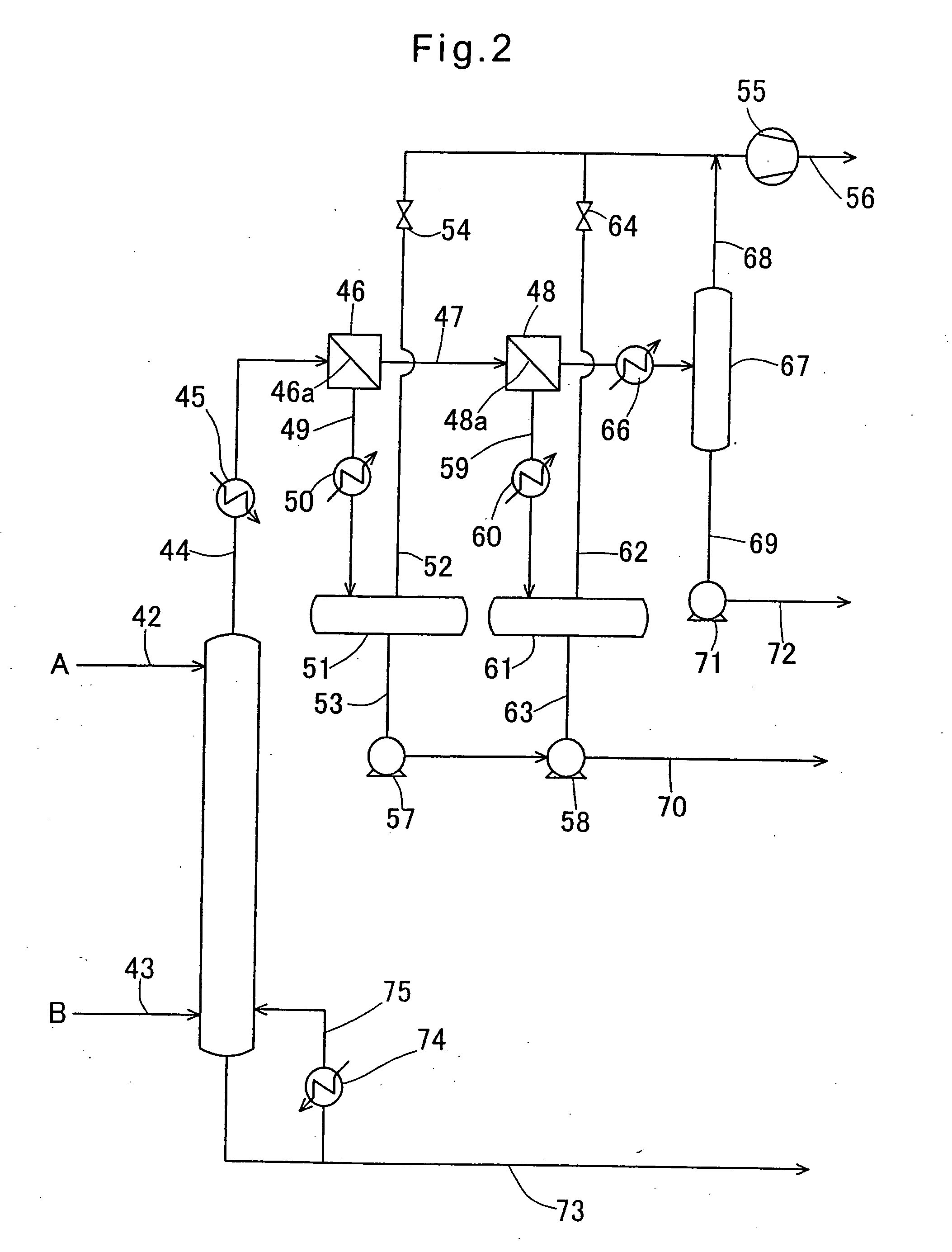 Separator, reactor, and method for producing aromatic carboxylic acids