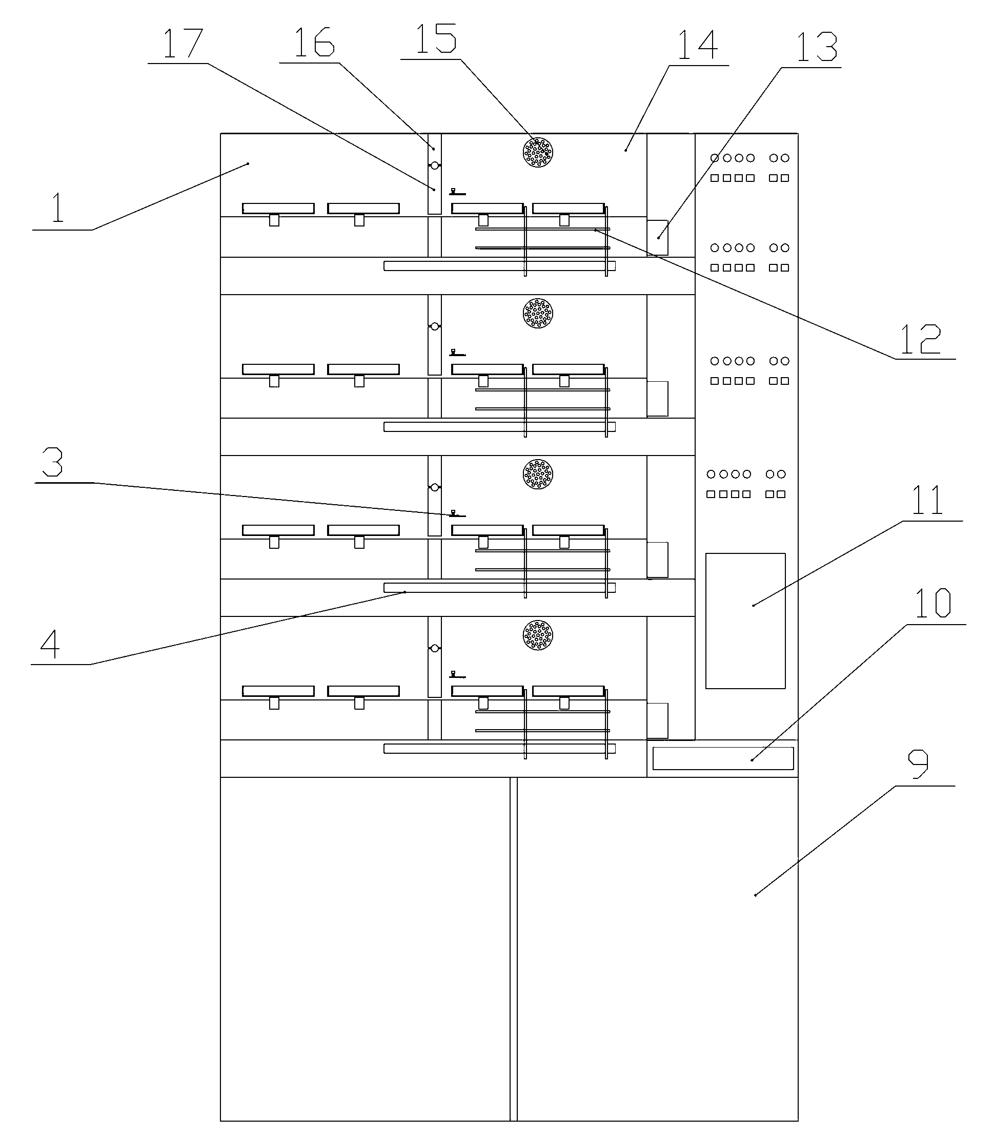 Combined automatic air drying and balancing device for sample preparation