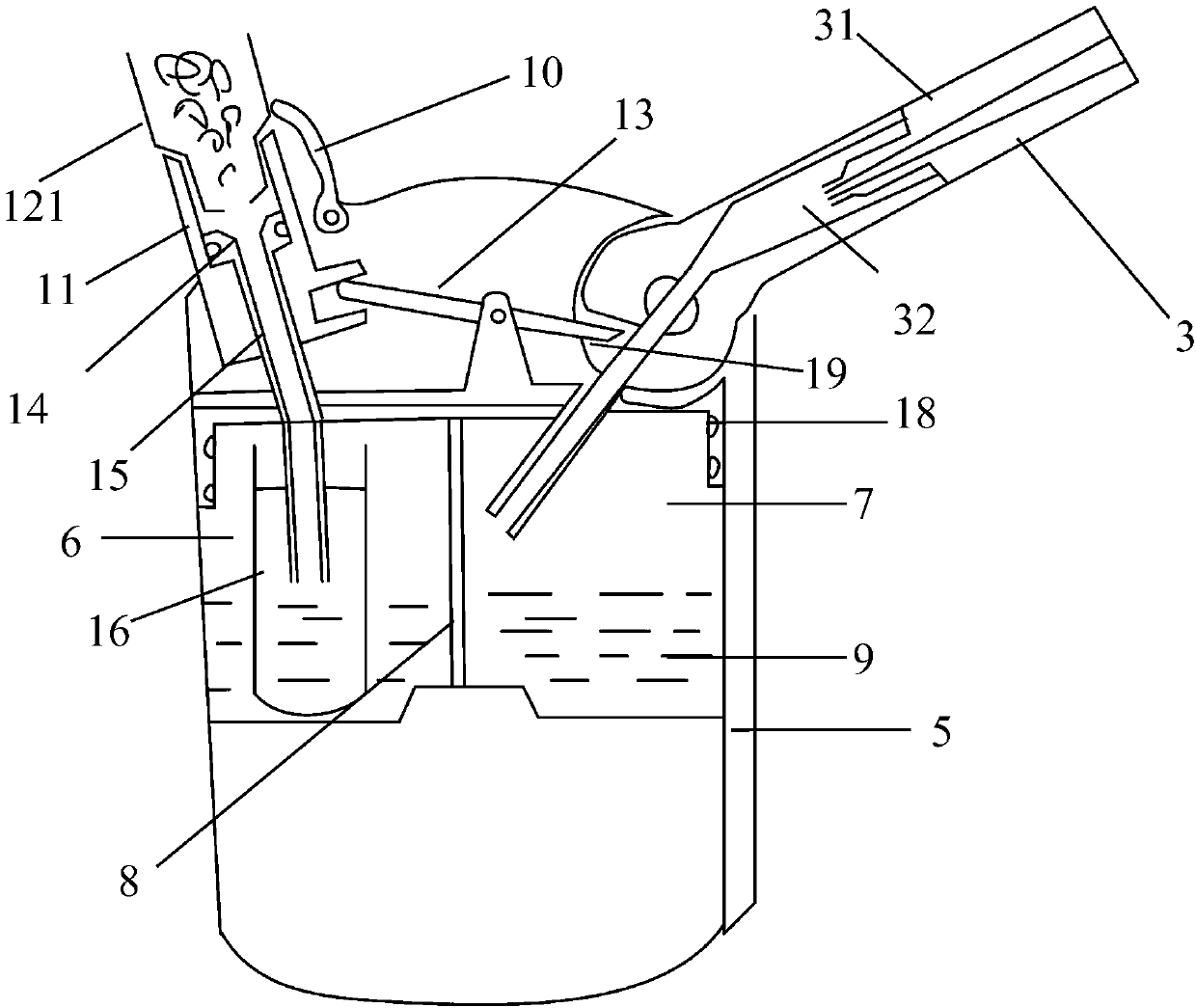 Folding type shisha hookah