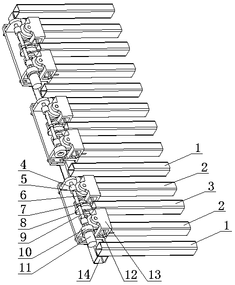 Automatic adjusting mechanism for distance between every two finger boards of two-layer platform of drilling workover rig
