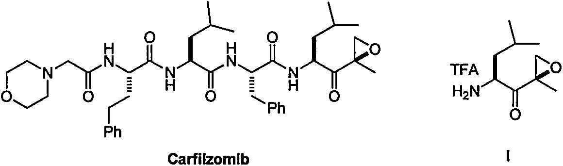 Preparation method of intermediate compounds of carfilzomib and intermediate compounds