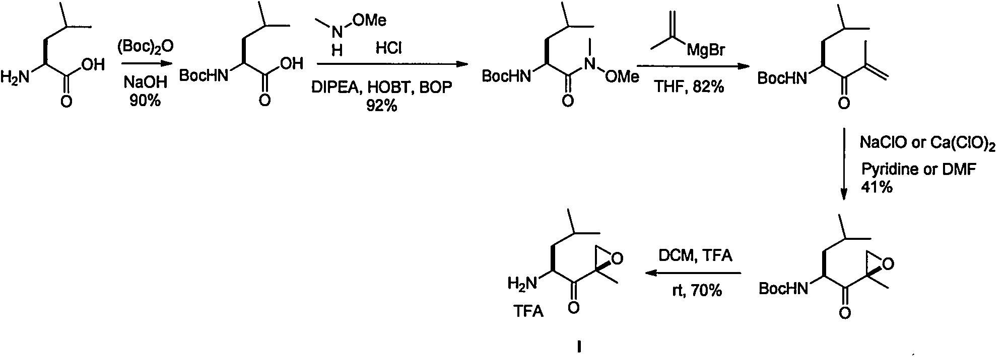 Preparation method of intermediate compounds of carfilzomib and intermediate compounds