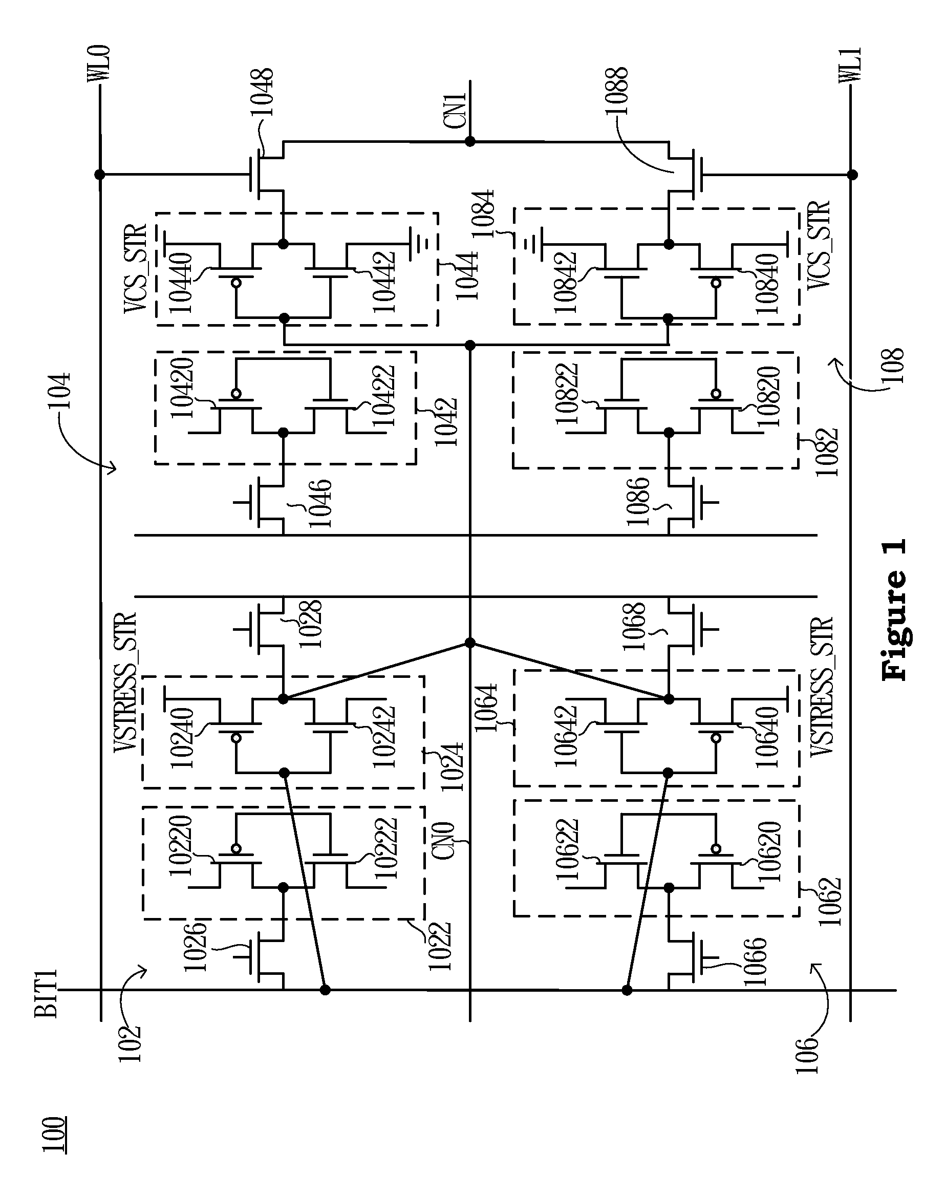Oscillator based on a 6T SRAM for measuring the Bias Temperature Instability