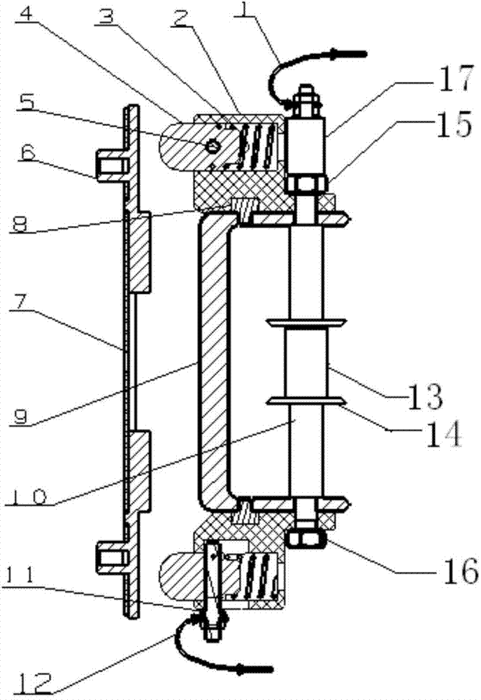 Telescopic contact assembly for thyristor on-load tap switch