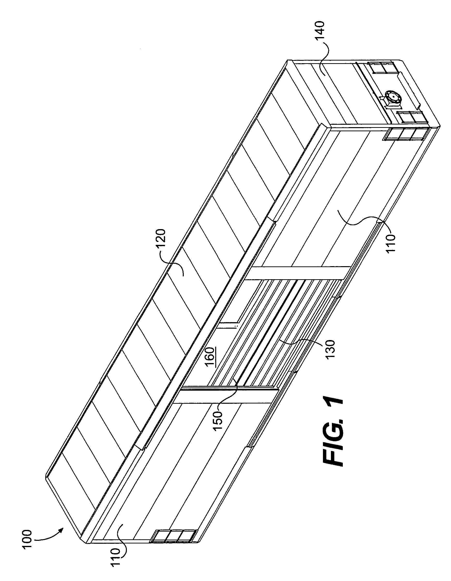 Cargo container with insulated floor