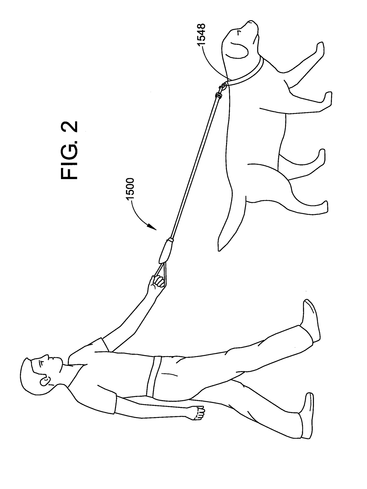 Wireless lighted animal restraint for illuminating an entire length of the restraint