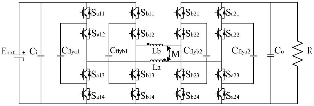 Two-phase interlaced flying capacitor bidirectional direct-current converter based on coupling inductor