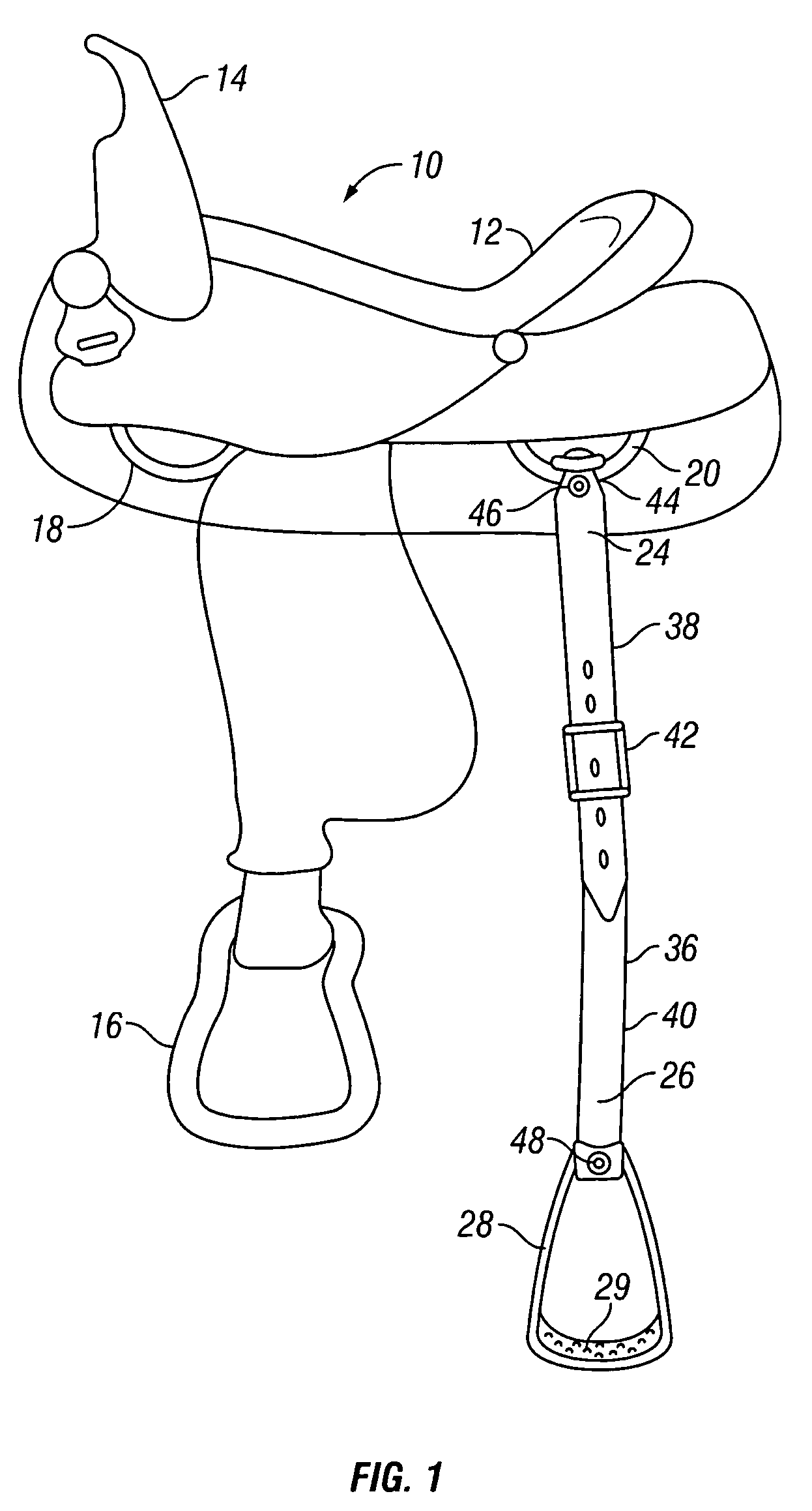 Auxiliary stirrup for saddle