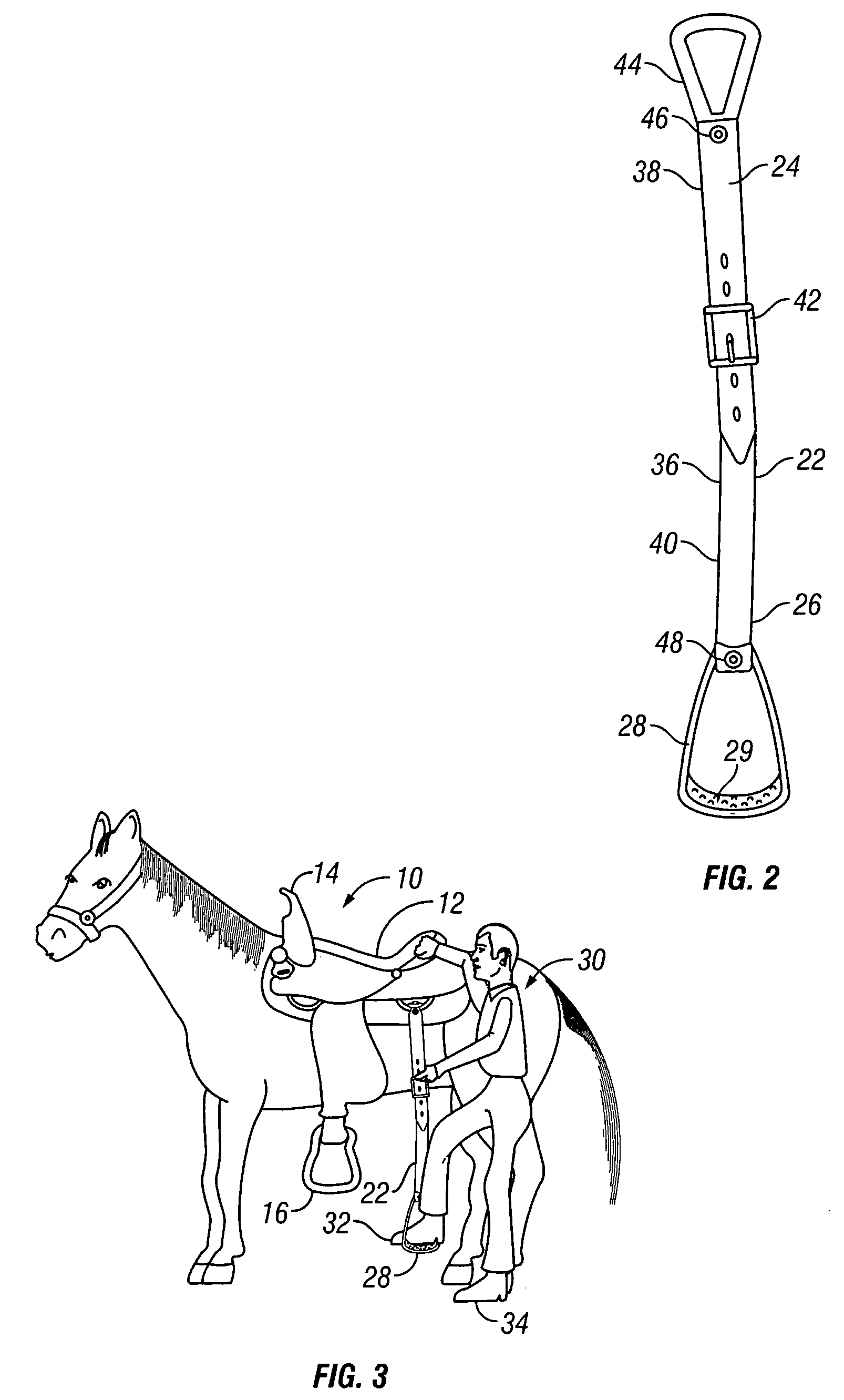 Auxiliary stirrup for saddle