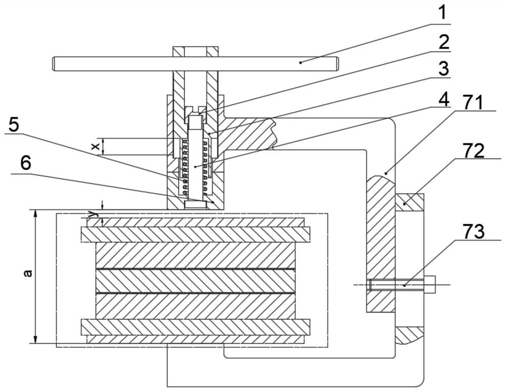 Elastic pressing device for antenna processing