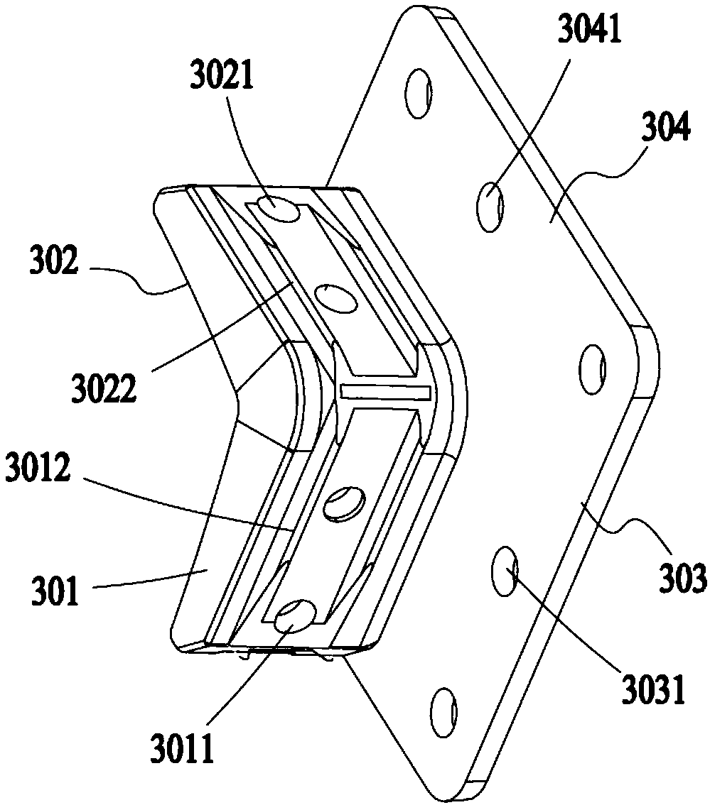 Connector and automobile frame mounting structure