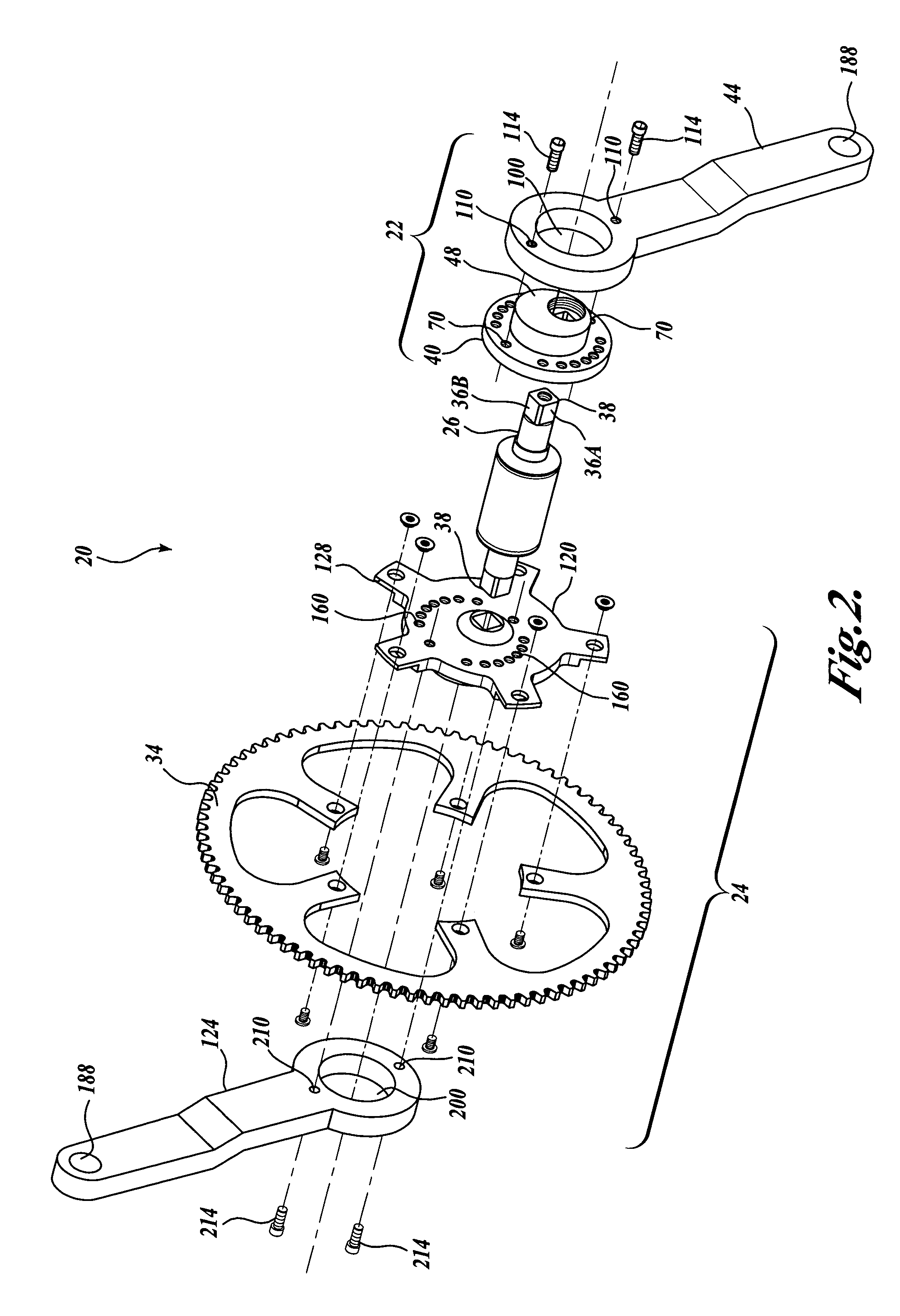 Adjustable crank for bicycles
