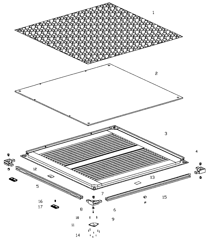 A seamlessly connected corner stage board and its manufacturing process