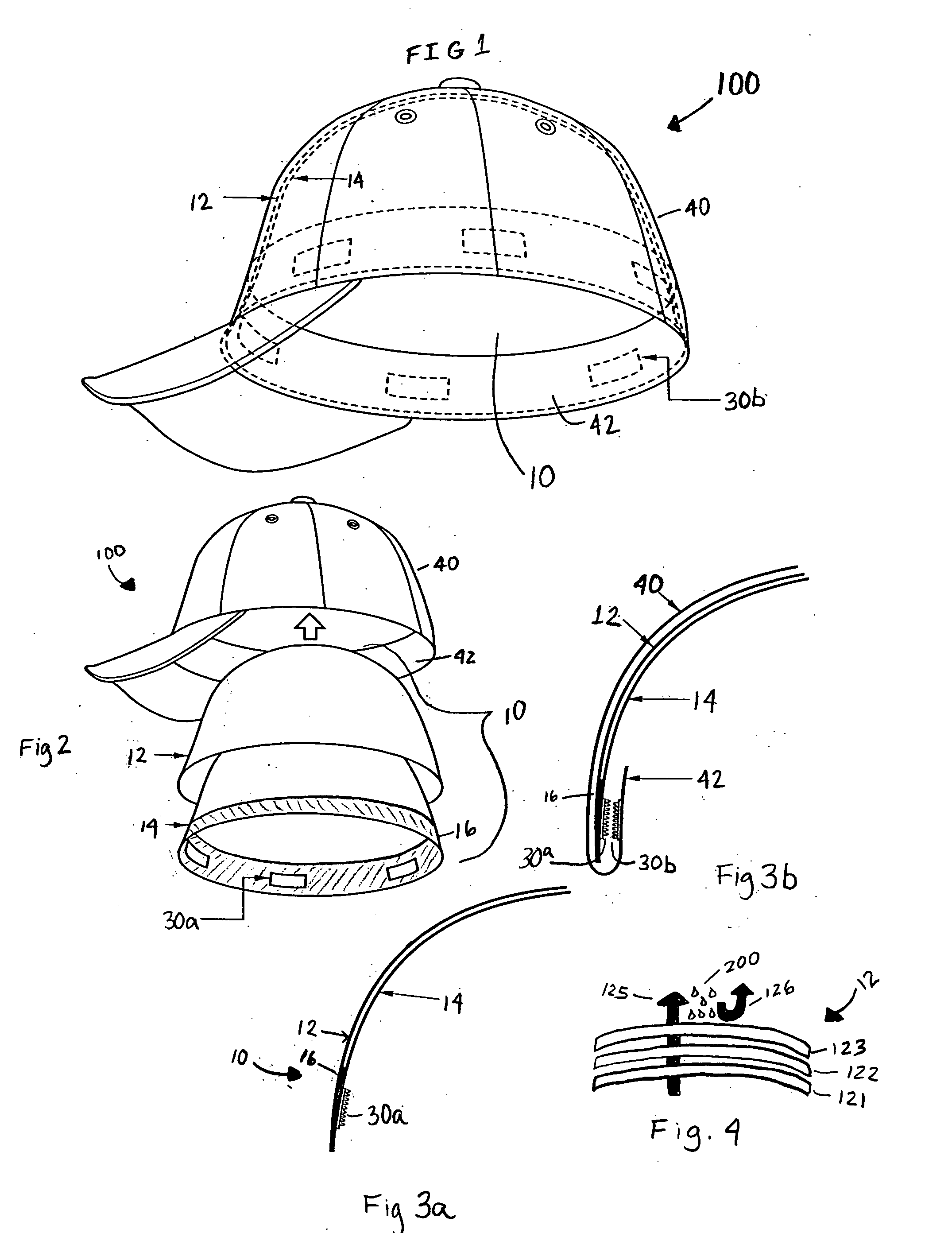 Removable insulated head gear lining