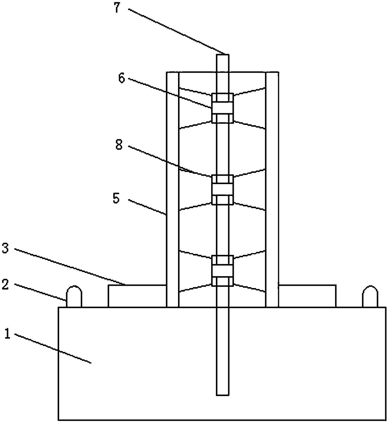 Box girder rubber tube drawing assisting device and manufacturing method thereof