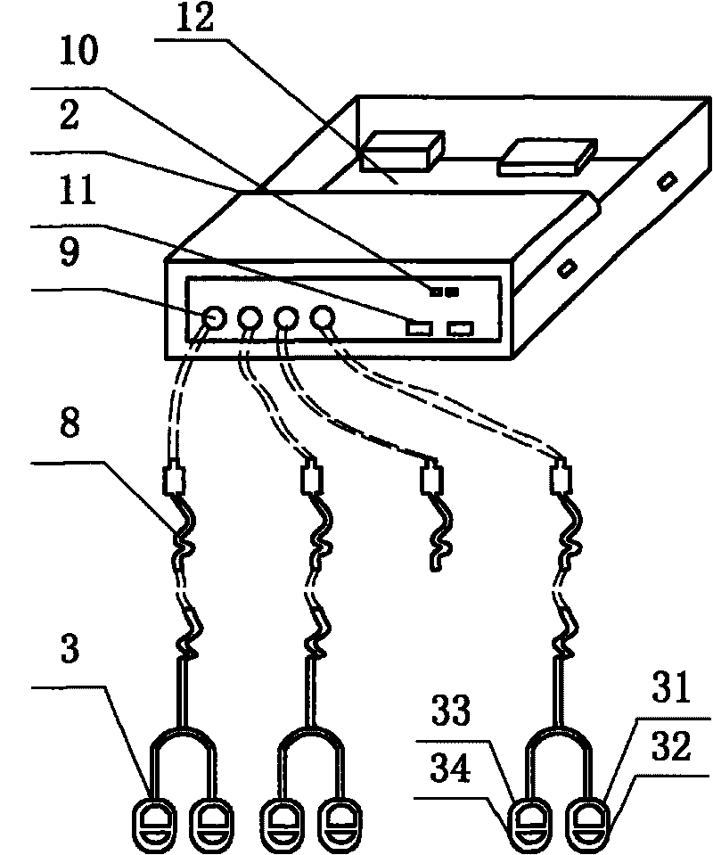 Massage device and massage method combining software and hardware integrated with home computer