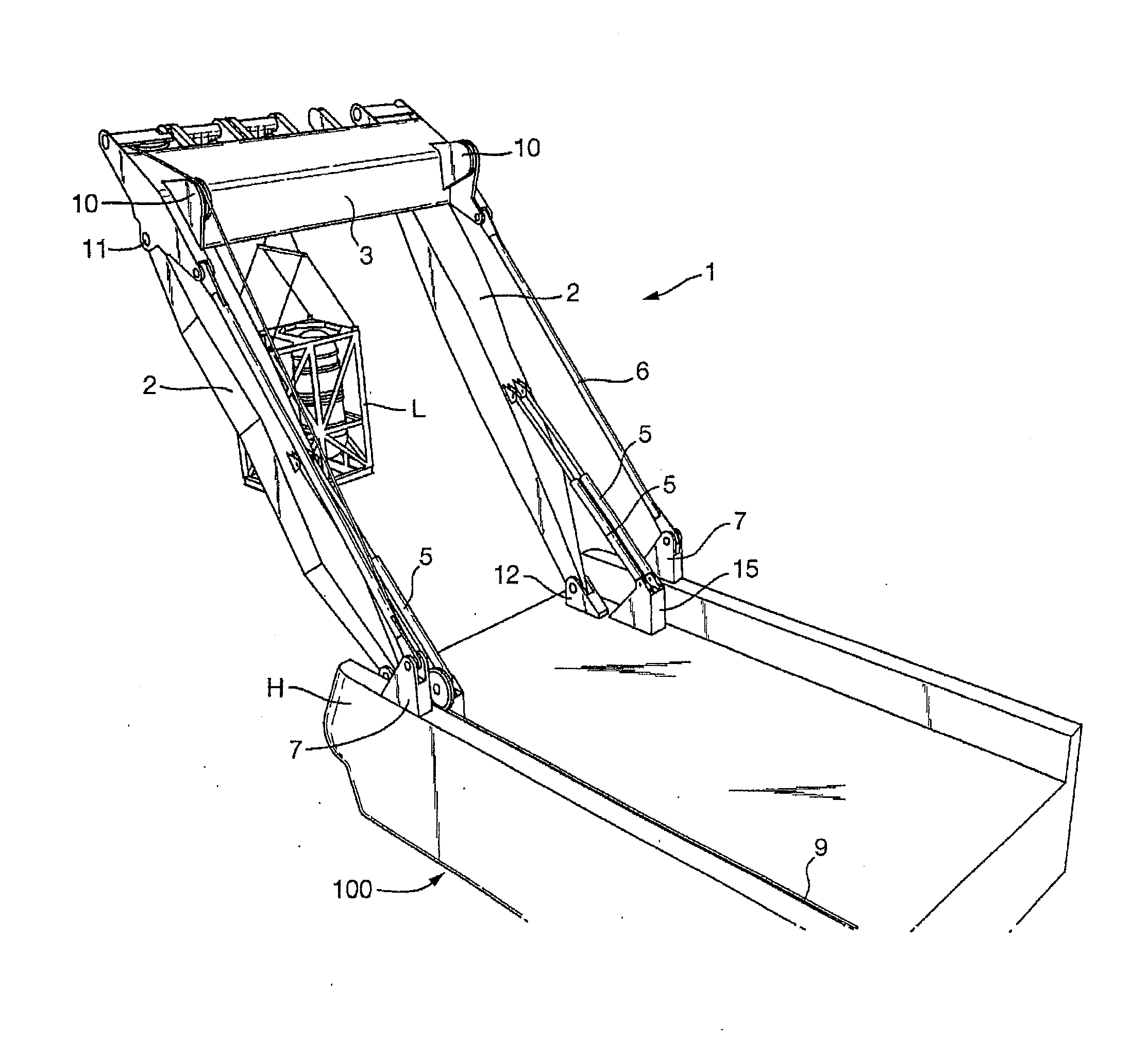 Lifting frame device