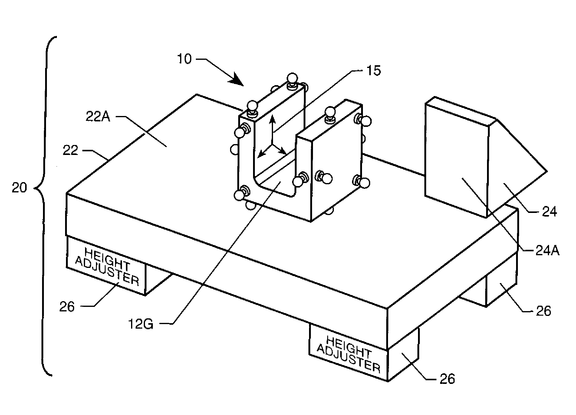 Positioning system for single or multi-axis sensitive instrument calibration and calibration system for use therewith