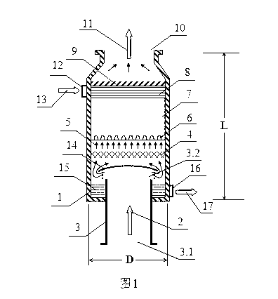 Washing device and washing method for marine exhaust flue gases