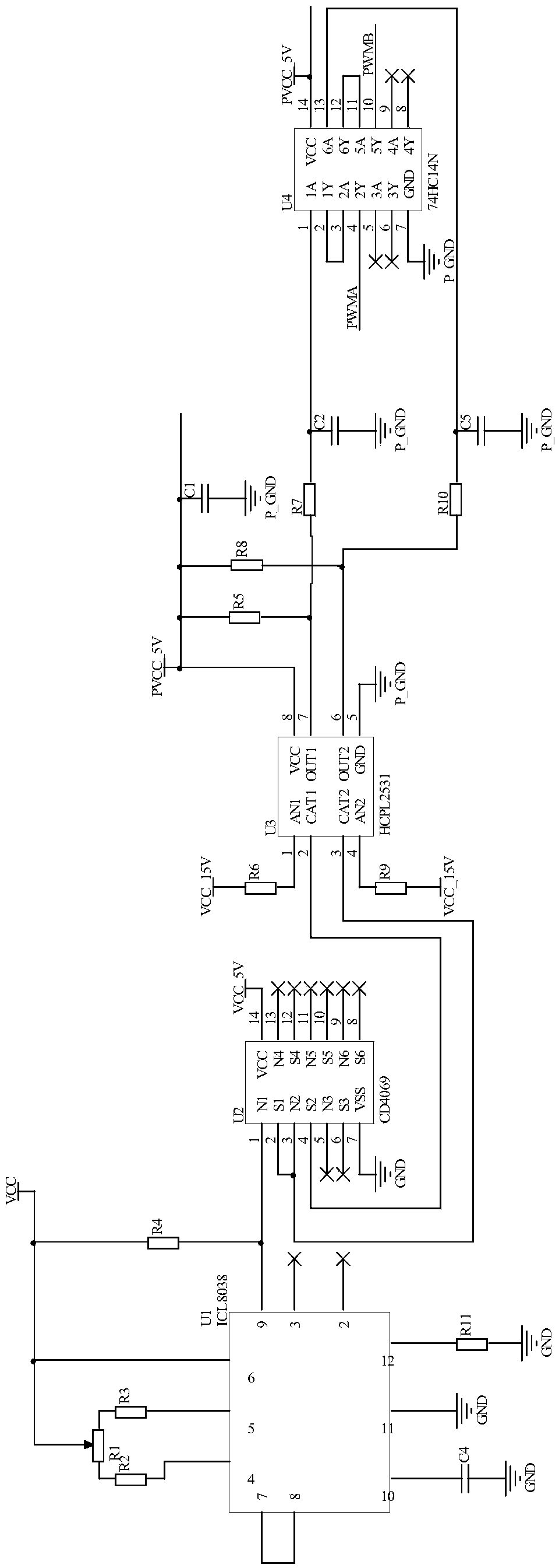 IGBT (Insulated Gate Bipolar Transistor) driving circuit with dead zone adjustment