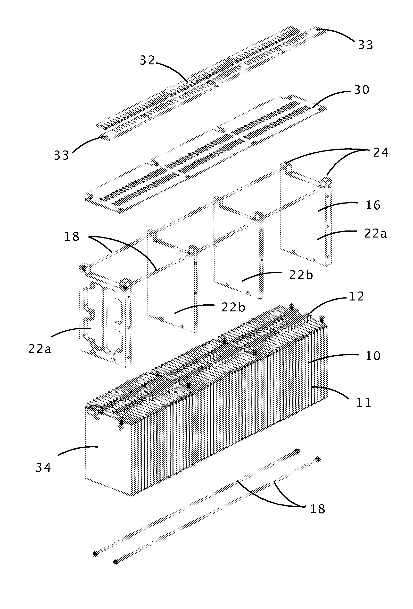 Low profile battery module and improved thermal interface