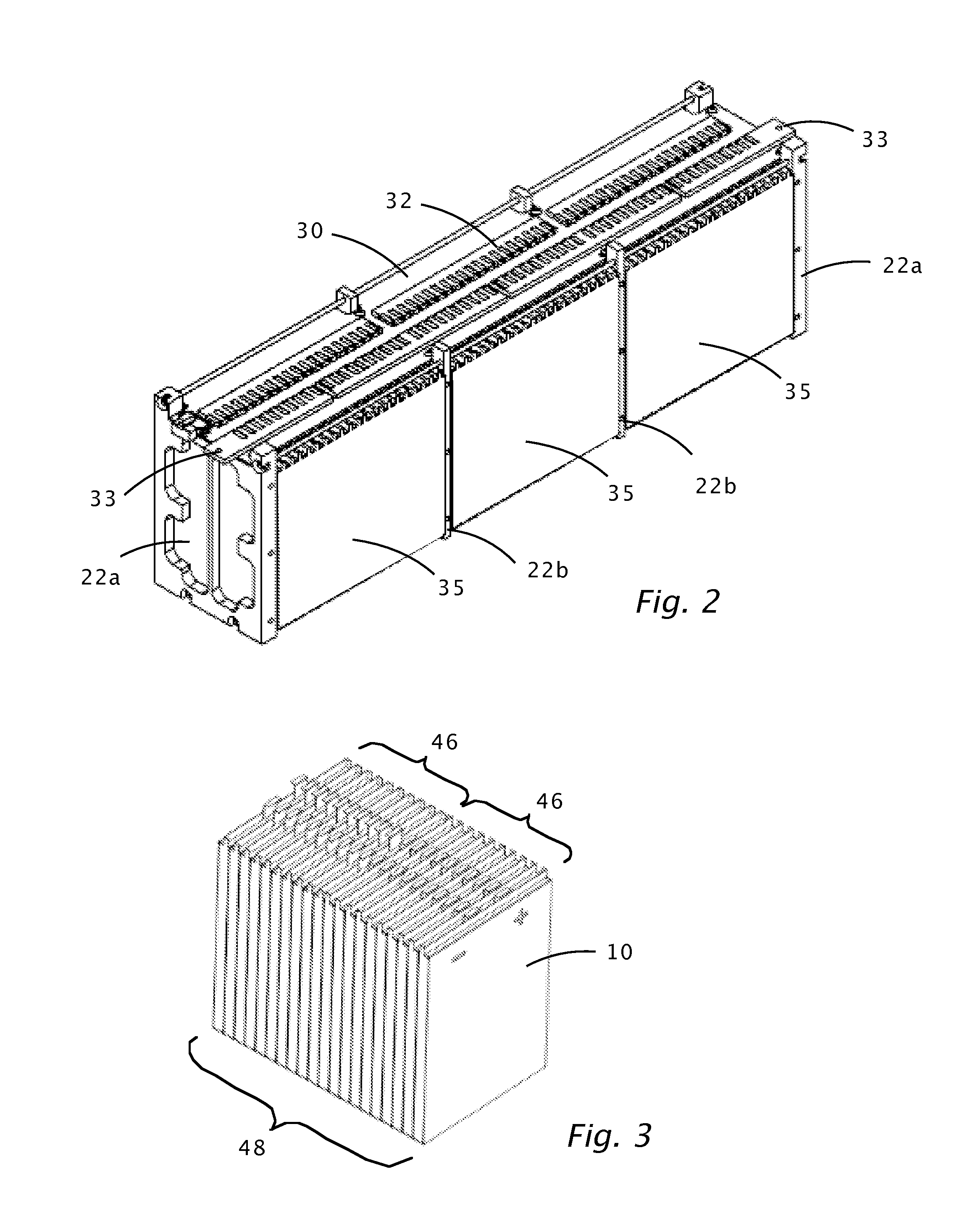 Low profile battery module and improved thermal interface