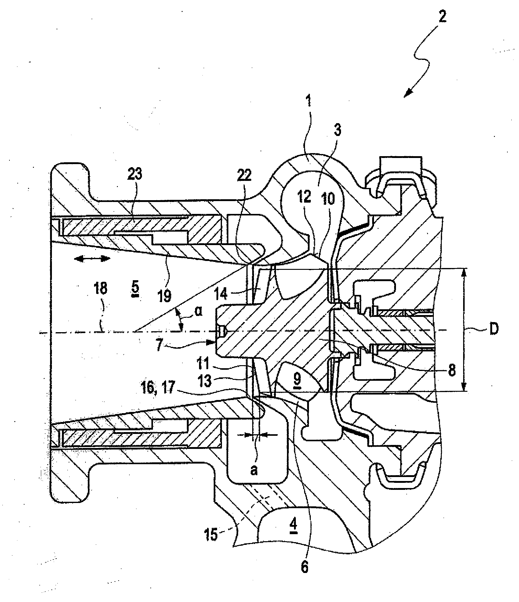 Exhaust gas turbine and method of controlling the turbine