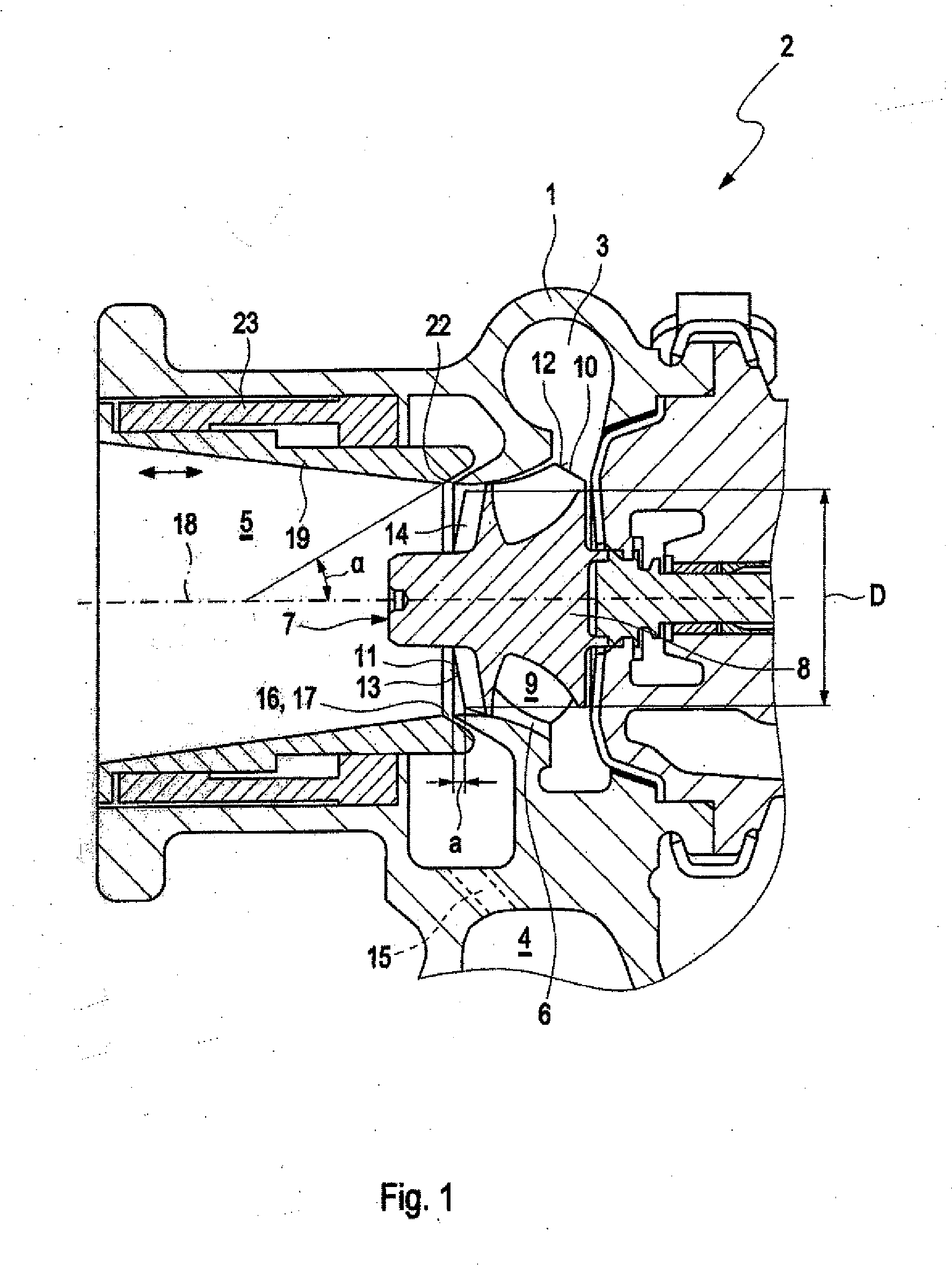 Exhaust gas turbine and method of controlling the turbine