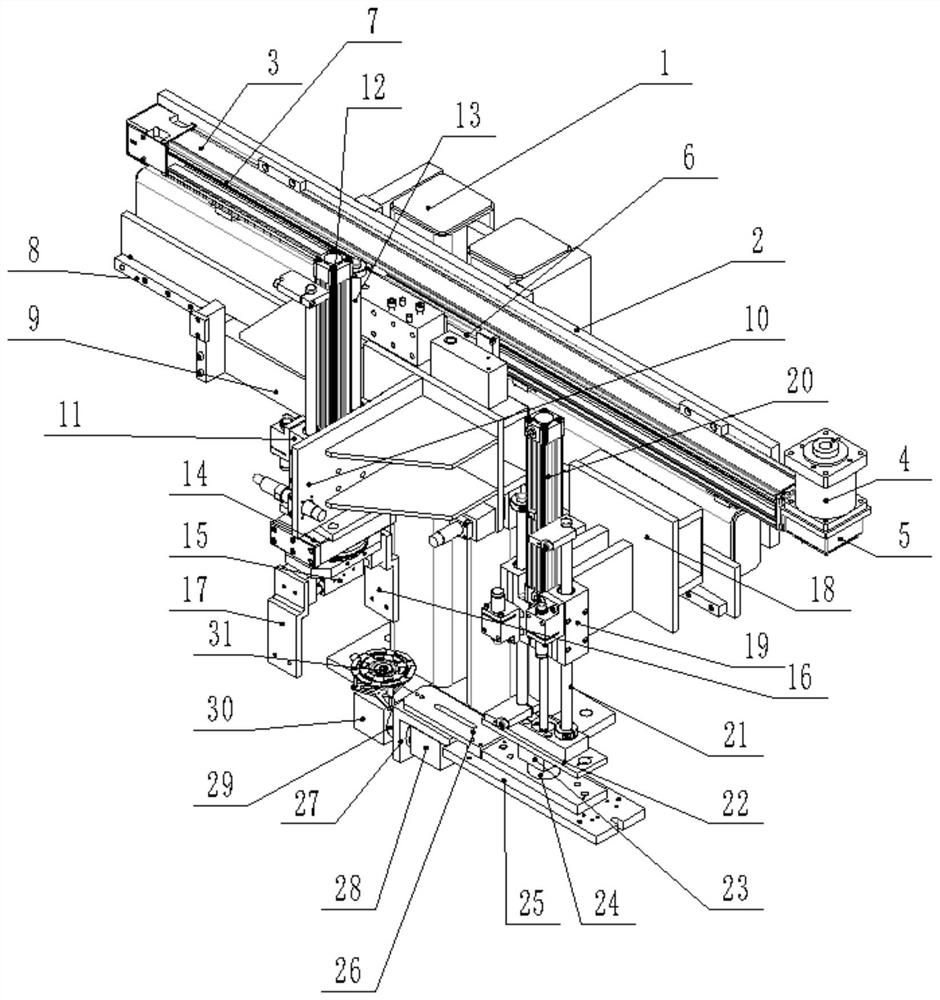 Heating, bottle blowing, feeding and discharging all-in-one machine for plastic bottle