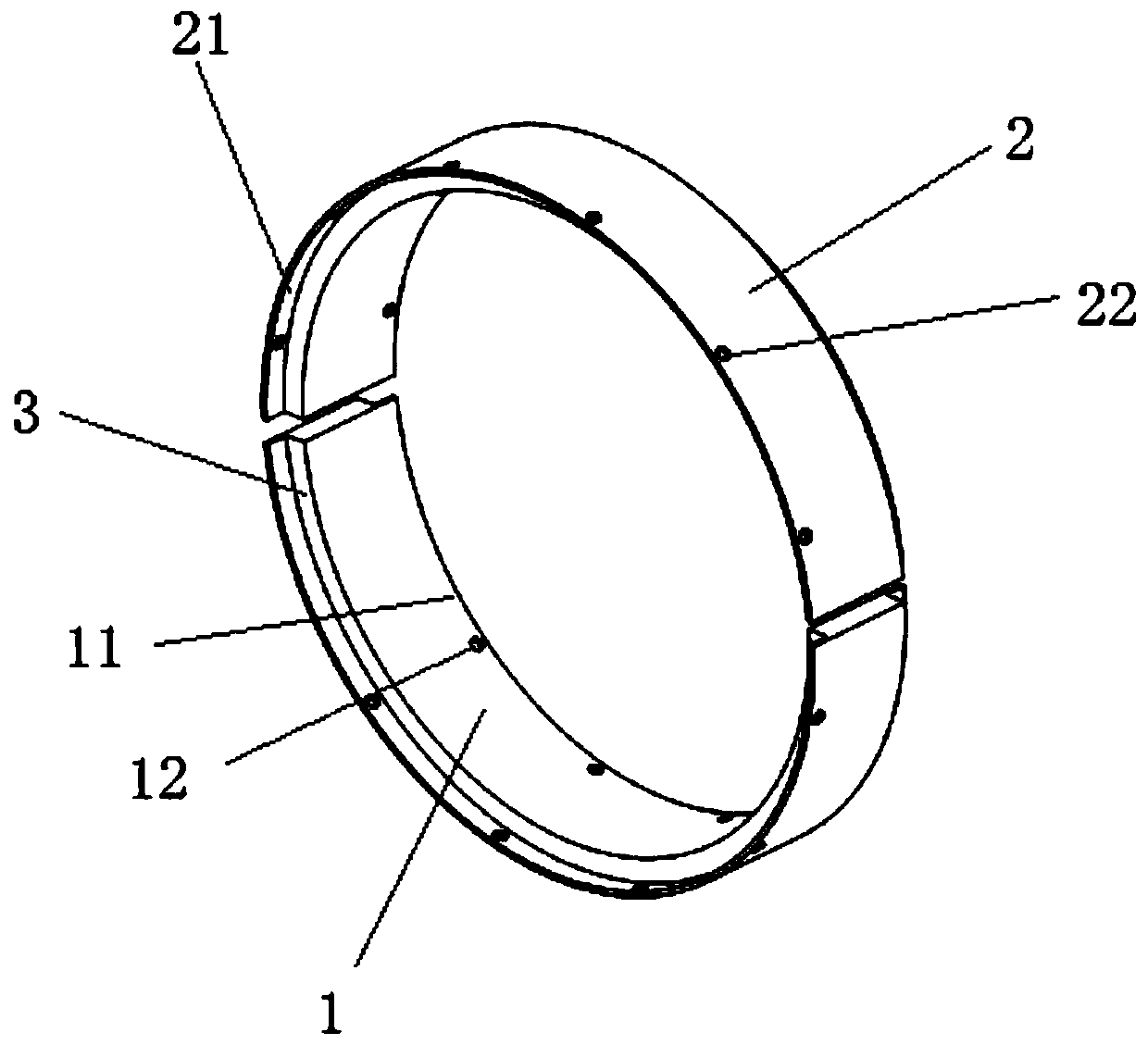 Shock absorber for large aviation optical nacelle and aviation optical nacelle