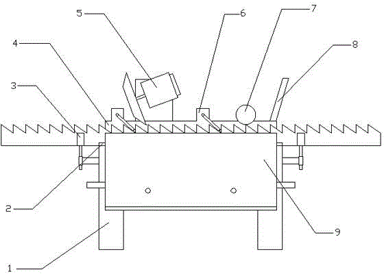 Full-automatic saw grinding and tooth pressing machine