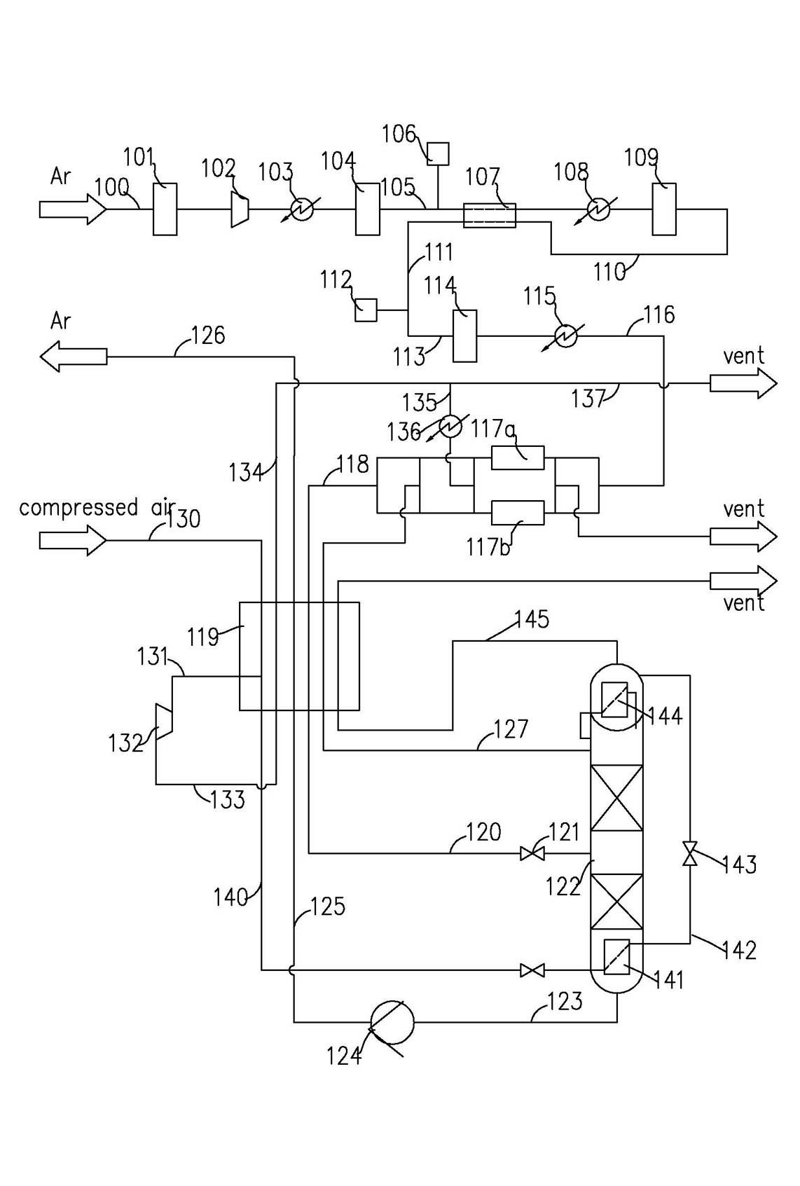 Method and device for recovering and purifying argon in monocrystalline silicon production