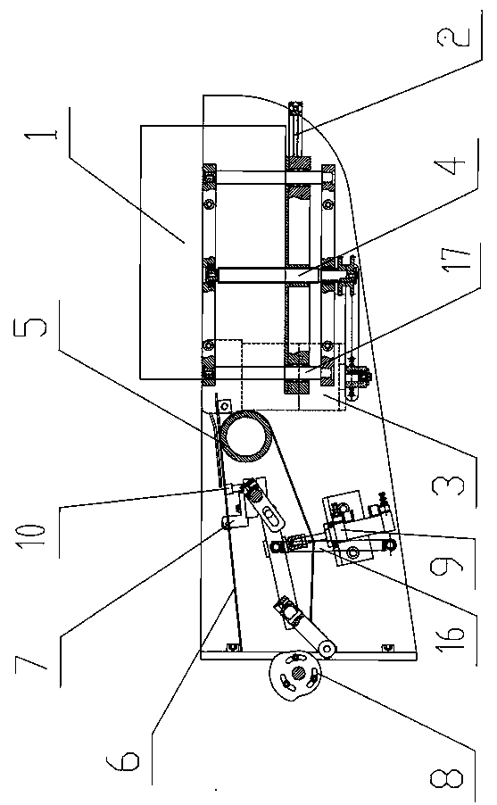 Paper feeding mechanism of paperboard pasting machine