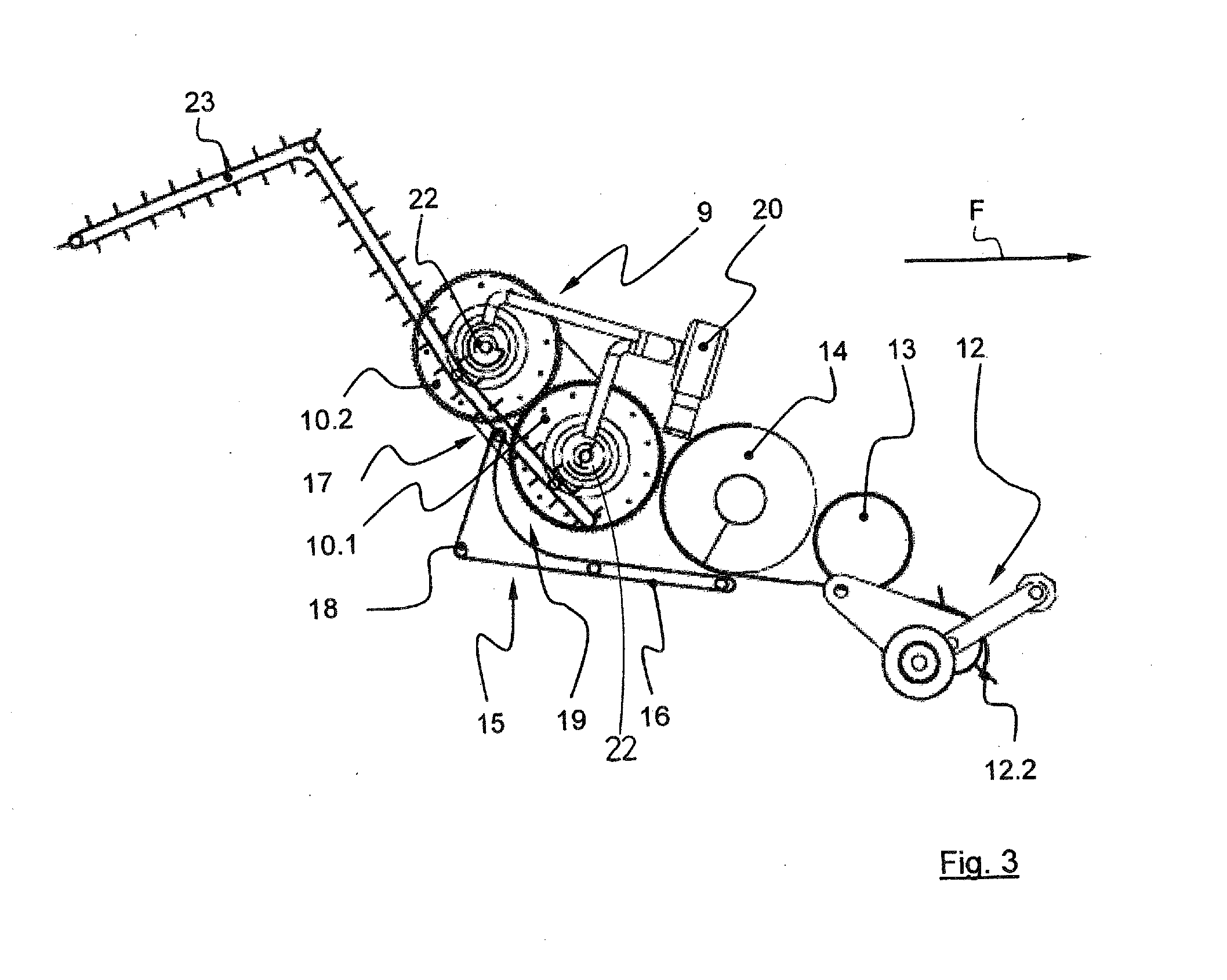 Apparatus for compacting fibrous plant material, especially for compacting stalk material