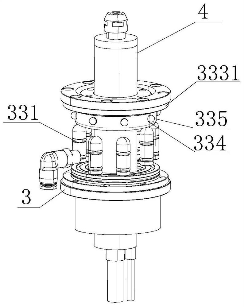 Full-degree-of-freedom air pressure floating type deburring device