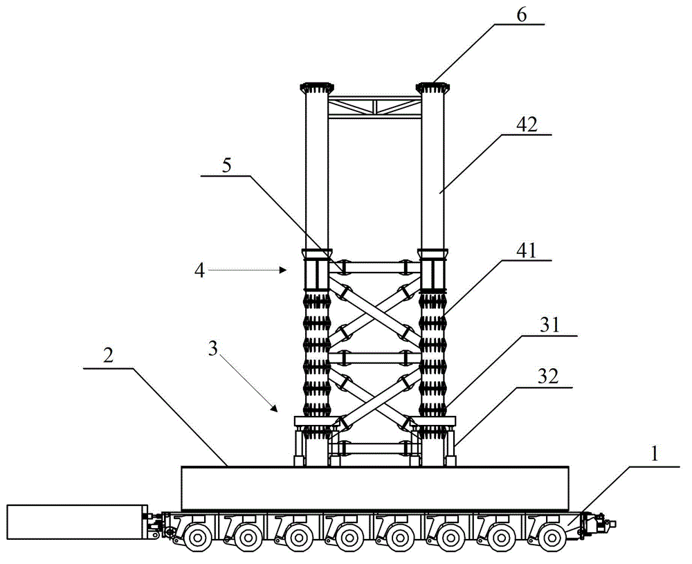 Liftable high-bracket trolley and adjacent-span forming and whole-span longitudinal moving mounting process for bridge